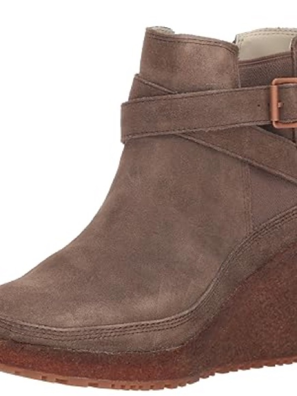Merrell Fall Brown Suede Wedge Ankle Boots